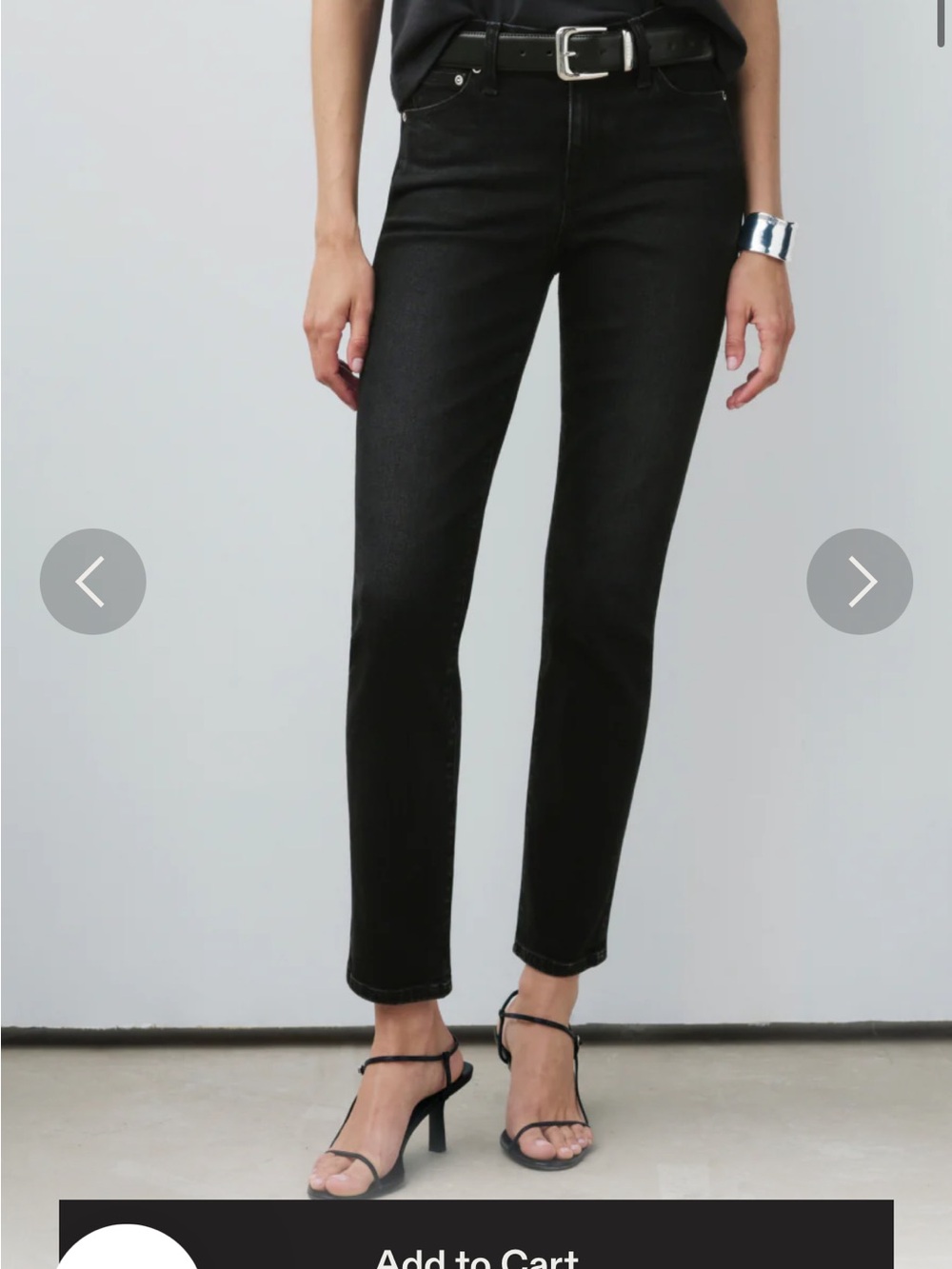 AYR Black Straight-Leg Jeans